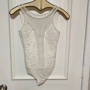 Lulu's Ivory Lace Bodysuit